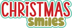 Christmas Smiles - Scrapbook Page Title Sticker