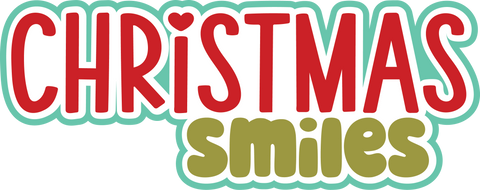 Christmas Smiles - Scrapbook Page Title Sticker