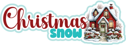 Christmas Snow - Scrapbook Page Title Die Cut