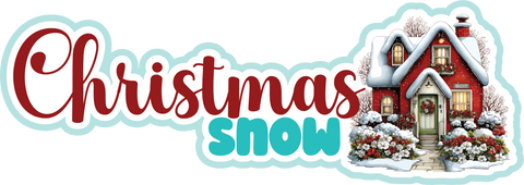 Christmas Snow - Scrapbook Page Title Die Cut