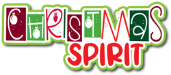 Christmas Spirit - Scrapbook Page Title Sticker