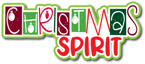Christmas Spirit - Scrapbook Page Title Sticker