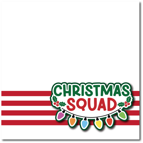 Christmas Squard - Printed Premade Scrapbook Page 12x12 Layout