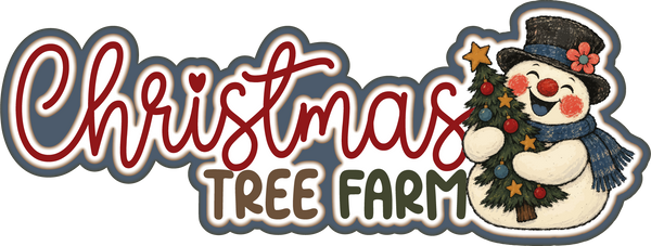 Christmas Tree Farm - Scrapbook Page Title Sticker
