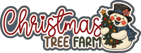 Christmas Tree Farm - Scrapbook Page Title Die Cut