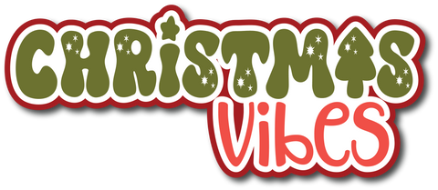 Christmas Vibes - Scrapbook Page Title Sticker