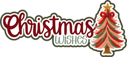 Christmas Wishes - Scrapbook Page Title Sticker