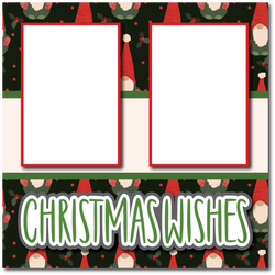 Christmas Wishes - Printed Premade Scrapbook Page 12x12 Layout