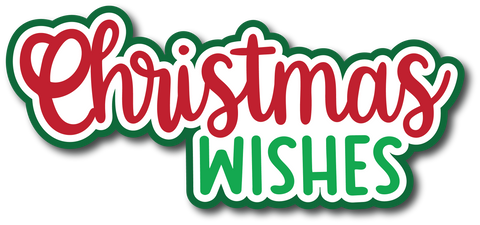 Christmas Wishes - Scrapbook Page Title Die Cut