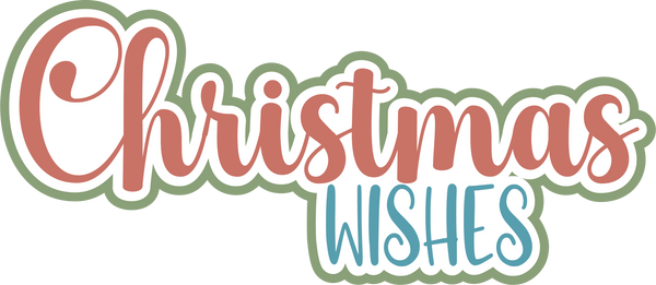 Christmas Wishes - Scrapbook Page Title Sticker