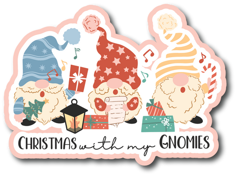 Christmas with my Gnomies - Scrapbook Page Title Die Cut