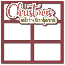 Christmas with the Grandparents - 4 Frames - Scrapbook Page Layered Overlay Kit
