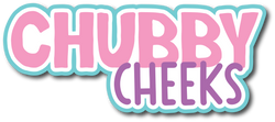 Chubby Cheeks - Scrapbook Page Title Sticker