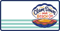 Clam Down and Beach On - Scrapbook Page Title Die Cut