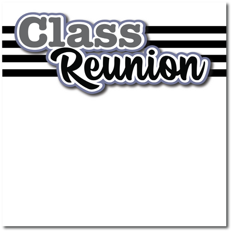 Class Reunion - Printed Premade Scrapbook Page 12x12 Layout