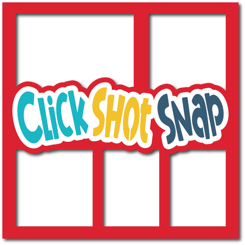 Click Snap Shot - 3 Frames - Layered Overlay - Digital Cut File - SVG - INSTANT DOWNLOAD