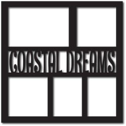 Coastal Dreams - 5 Frames - Scrapbook Overlay - Digital Cut File - SVG - INSTANT DOWNLOAD
