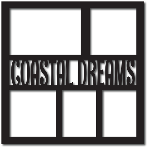 Coastal Dreams - 5 Frames - Scrapbook Overlay - Digital Cut File - SVG - INSTANT DOWNLOAD