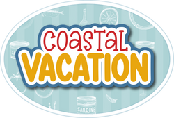 Coastal Vacation - Scrapbook Page Title Sticker