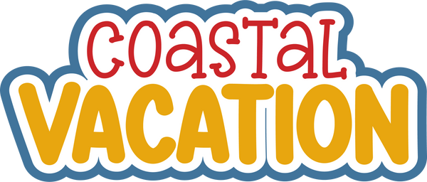 Coastal Vacation - Scrapbook Page Title Sticker