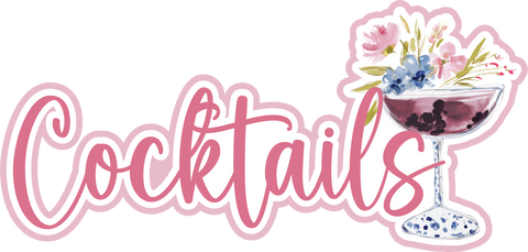 Cocktails - Scrapbook Page Title Sticker