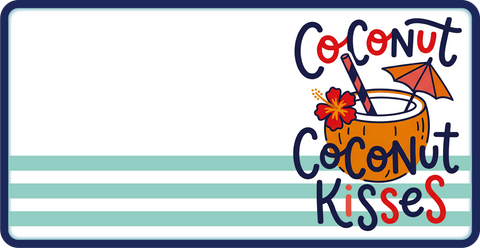 Coconut Coconut Kisses - Scrapbook Page Title Die Cut