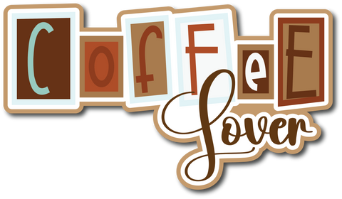 Coffee Lover - Scrapbook Page Title Sticker