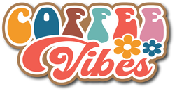 Coffee Vibes - Scrapbook Page Title Sticker