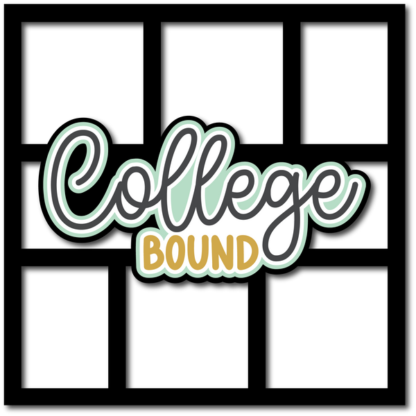 College Bound - 6 Frames - Scrapbook Page Layered Overlay Kit