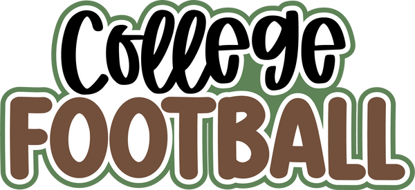 College Football - Scrapbook Page Title Die Cut
