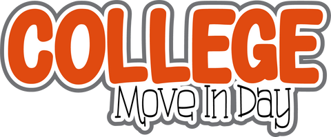College Move In Day - Scrapbook Page Title Die Cut