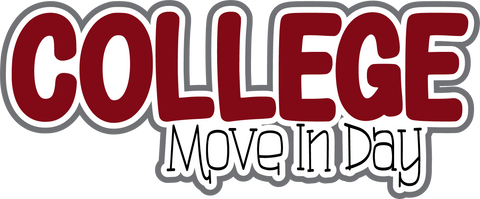 College Move In Day - Scrapbook Page Title Sticker
