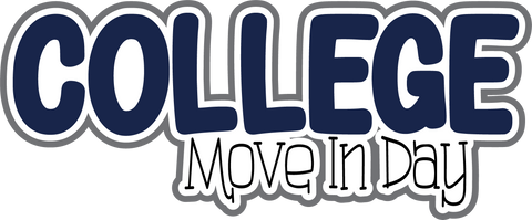 College Move In Day - Scrapbook Page Title Sticker