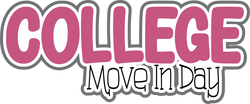 College Move In Day - Scrapbook Page Title Die Cut
