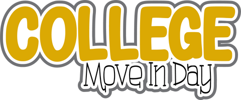 College Move In Day - Scrapbook Page Title Die Cut
