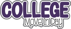 College Move In Day - Scrapbook Page Title Die Cut