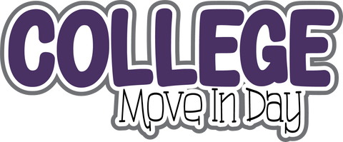 College Move In Day - Scrapbook Page Title Sticker
