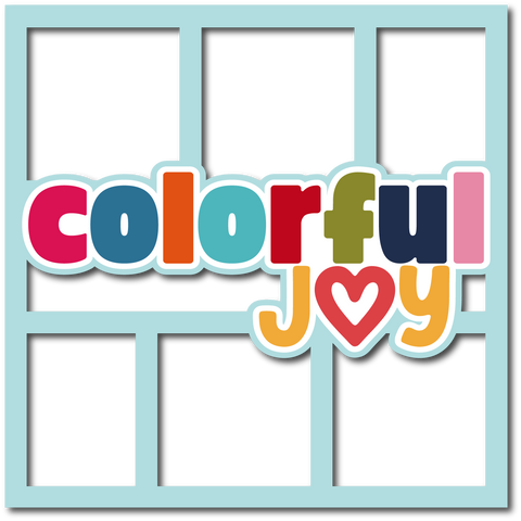 Colorful Joy - 6 Frames - Layered Overlay - Digital Cut File - SVG - INSTANT DOWNLOAD