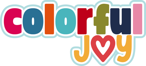 Colorful Joy - Scrapbook Page Title Sticker
