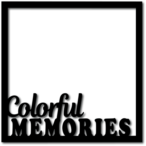 Colorful Memories - Scrapbook Overlay - Digital Cut File - SVG - INSTANT DOWNLOAD