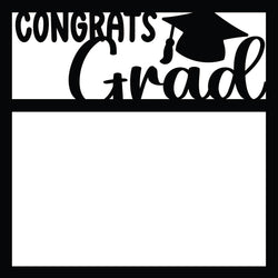 Congrats Grad - Scrapbook Page Overlay Die Cut