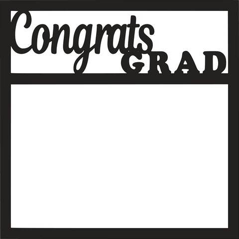 Congrats Grad - Scrapbook Page Overlay Die Cut