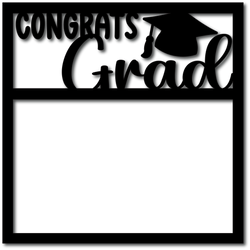 Congrats Grad - Scrapbook Overlay - Digital Cut File - SVG - INSTANT DOWNLOAD