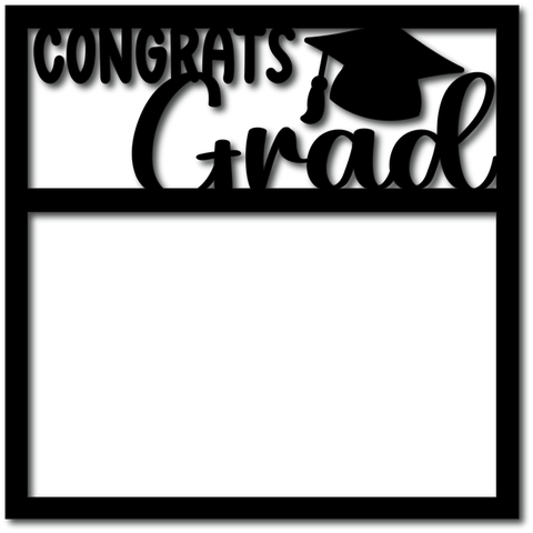 Congrats Grad - Scrapbook Page Overlay