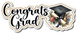 Congrats Grad - Scrapbook Page Title Sticker