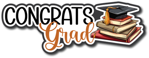 Congrats Grad - Scrapbook Page Title Sticker