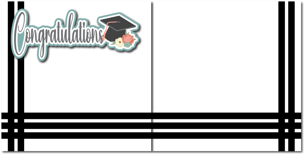 Congratulations - Printed Premade Scrapbook (2) Page 12x12 Layout ...