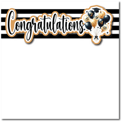 Congratulations - Printed Premade Scrapbook Page 12x12 Layout