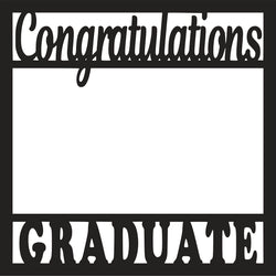 Congratulations Graduate - Scrapbook Page Overlay Die Cut