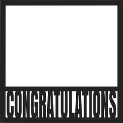 Congratulations - Scrapbook Page Overlay Die Cut